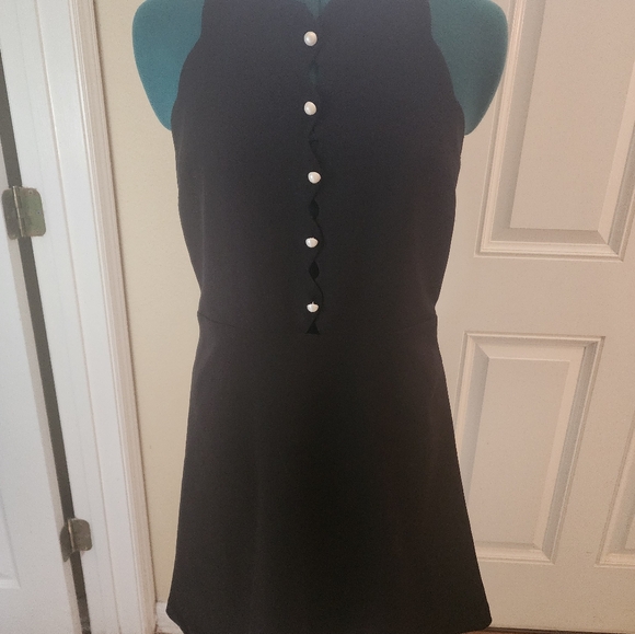 Betsey Johnson Women's Scalloped Dress with Pearl Buttons - Picture 3 of 5